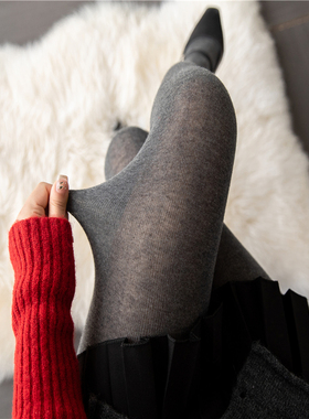 烟灰色连裤袜miu风薄款微透棉平板打底裤JK白丝袜春秋黑丝打底袜