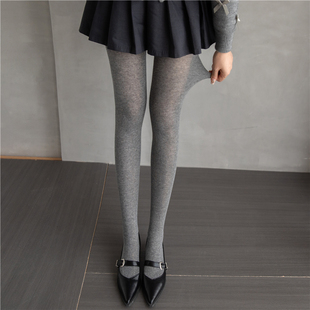 miu风连裤袜春秋冬薄款微透肉灰色打底裤纯棉白丝袜女白色打底袜