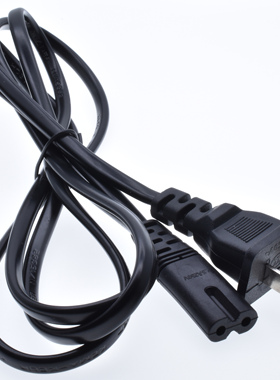 AC电源线丝印（白色）28*007铜八字国标美规线1.5米JS-008-2