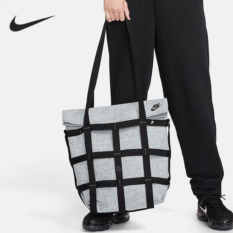 编织托特包Nike耐克正品单肩包旅行斜挎包男女运动包购物袋手提包