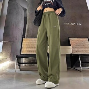 Nike耐克裤子新款运动裤抽绳直筒裤宽松大码女裤防水款长裤FQ3589