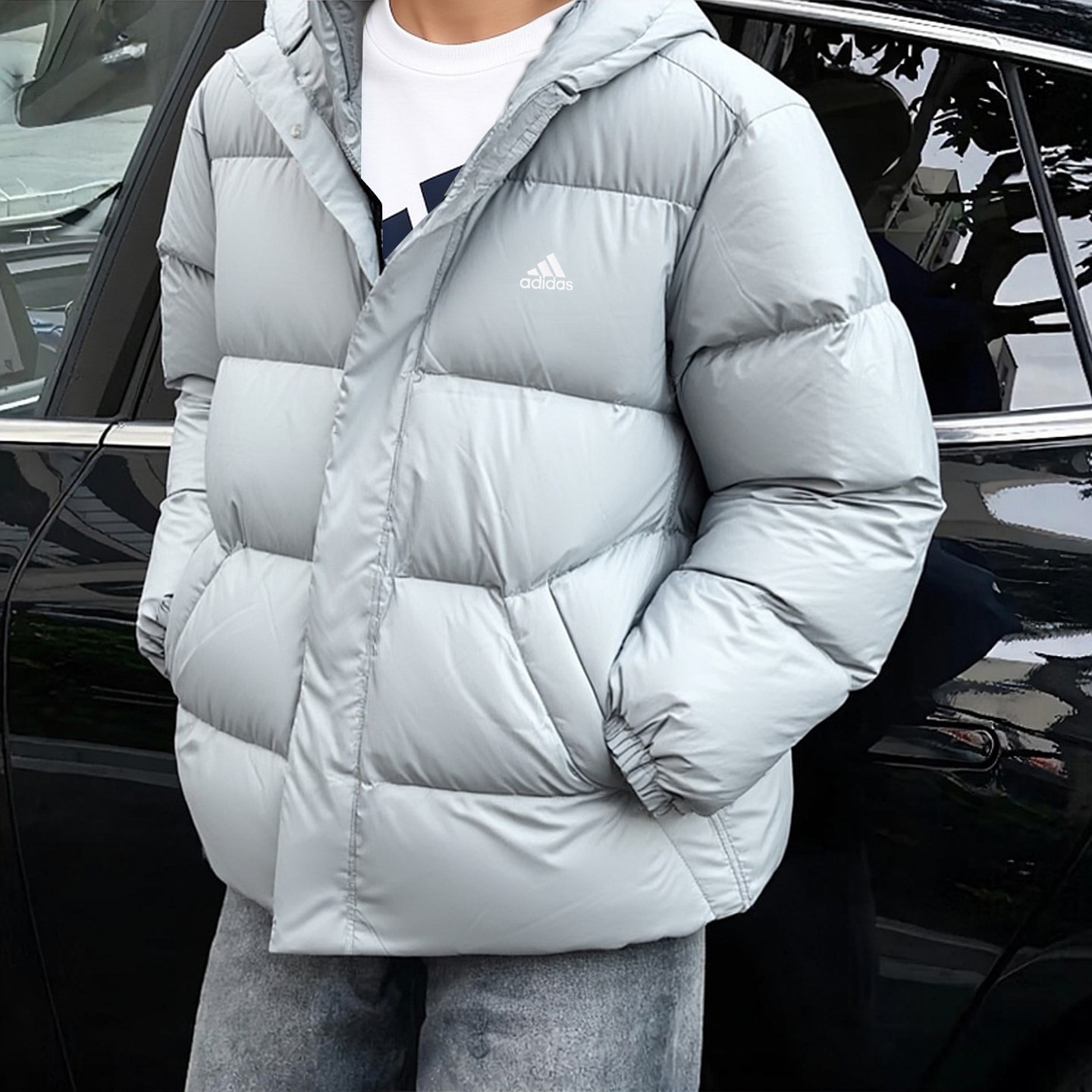 阿迪达斯加厚羽绒服男冬季新款保暖篮球美式复古男外套防风面包服