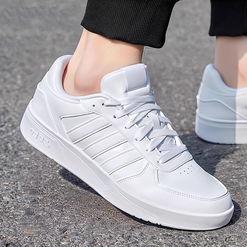阿迪达斯小白鞋男女鞋2025秋冬季新款低帮板鞋皮面时尚透气休闲鞋