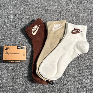 运动袜 中筒袜透气休闲简约三双装 NIKE耐克袜子男女袜2026春季 新款
