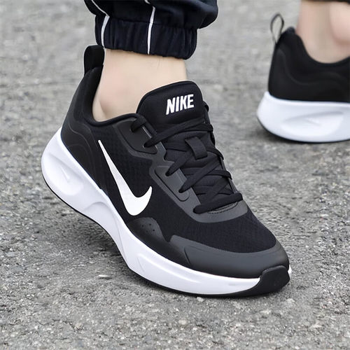 Nike耐克男鞋网面透气黑色跑步鞋