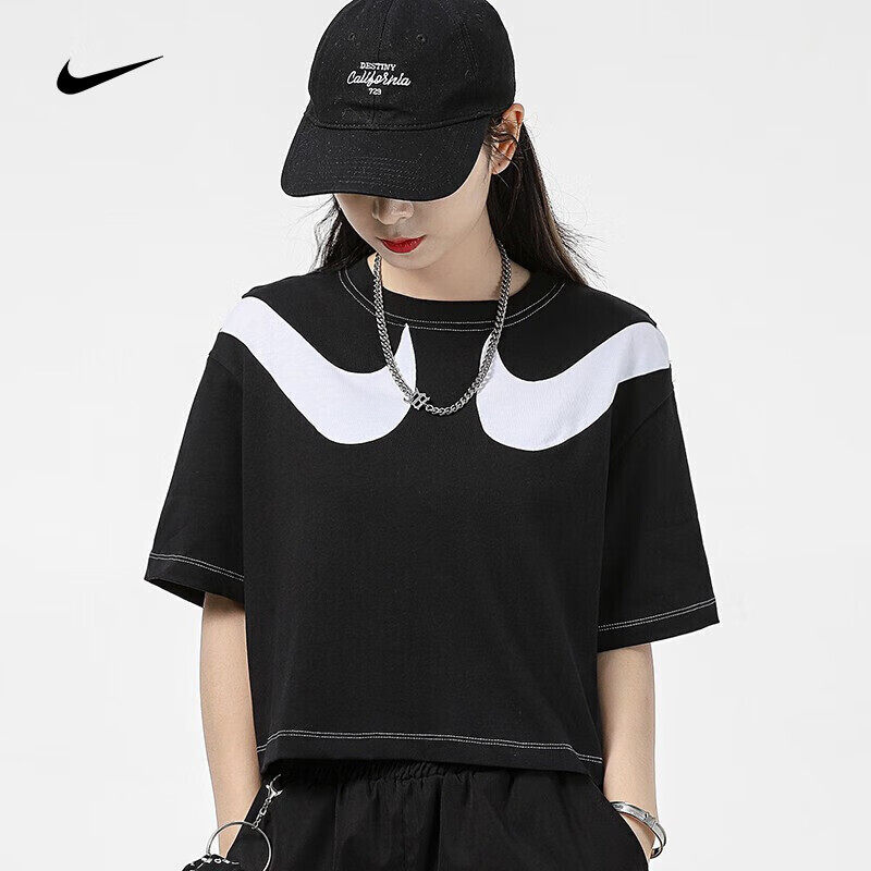 耐克百搭舒适短款T恤衫假一罚十