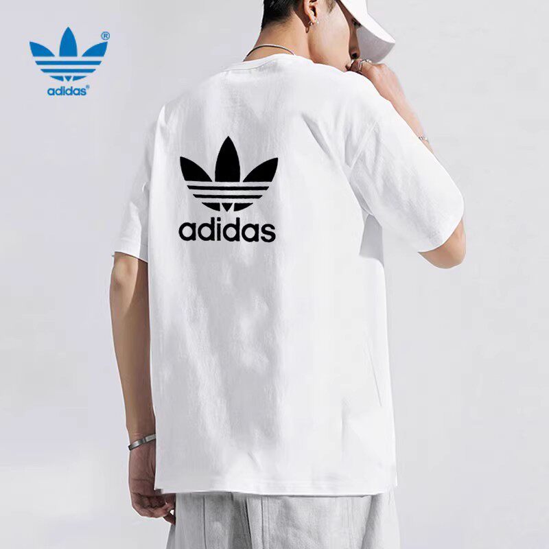 阿迪达斯三叶草短袖男装2025夏季新款运动服跑步透气棉T恤 GN3453
