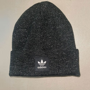 跑步运动帽休闲保暖舒适针织帽 阿迪达斯三叶草毛线帽男女帽秋冬季