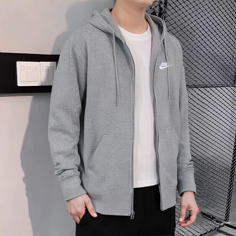 连帽外套Nike耐克正品针织运动服秋季新款夹克男子毛圈上衣FN3885