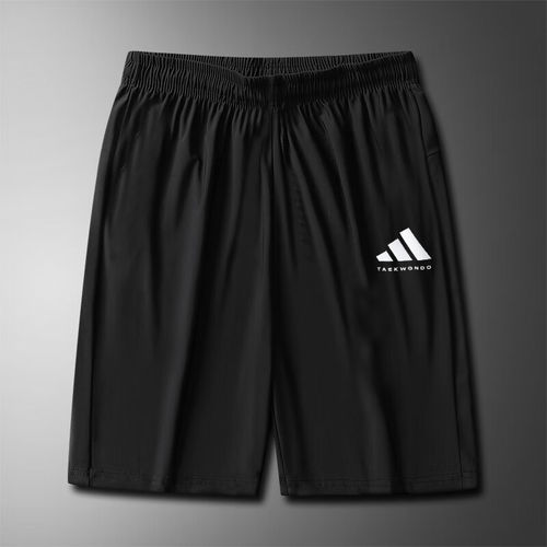 阿迪达斯男裤透气跑步速干五分裤