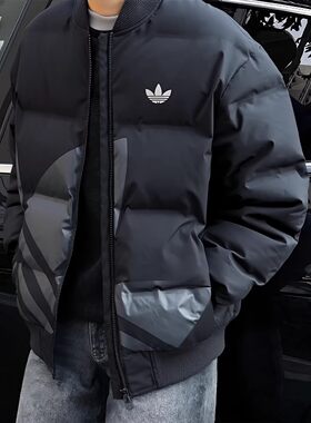 阿迪达斯棒球服男保暖防寒羽绒服