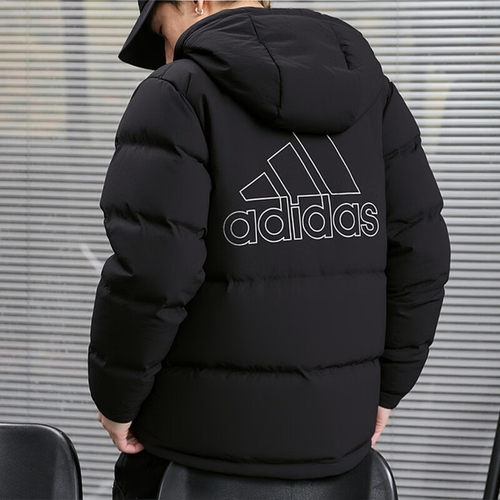 阿迪达斯男冬季加厚高蓬羽绒服