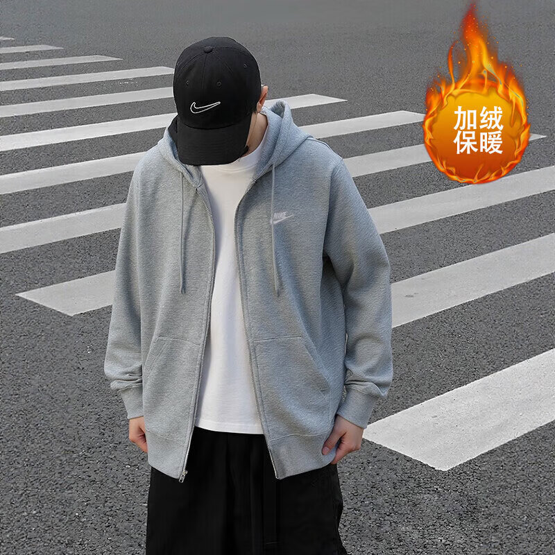 Nike耐克连帽保暖外套加绒夹克
