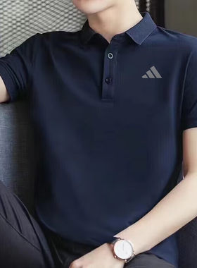 阿迪达斯男装透气短袖POLO衫T恤