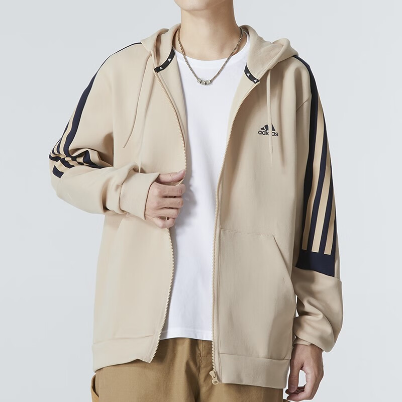 阿迪达斯健身训练运动服针织外套