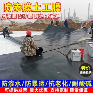 鱼塘防渗膜 鱼池防水布 水产养殖膜 土工膜藕池膜专用黑色塑料膜