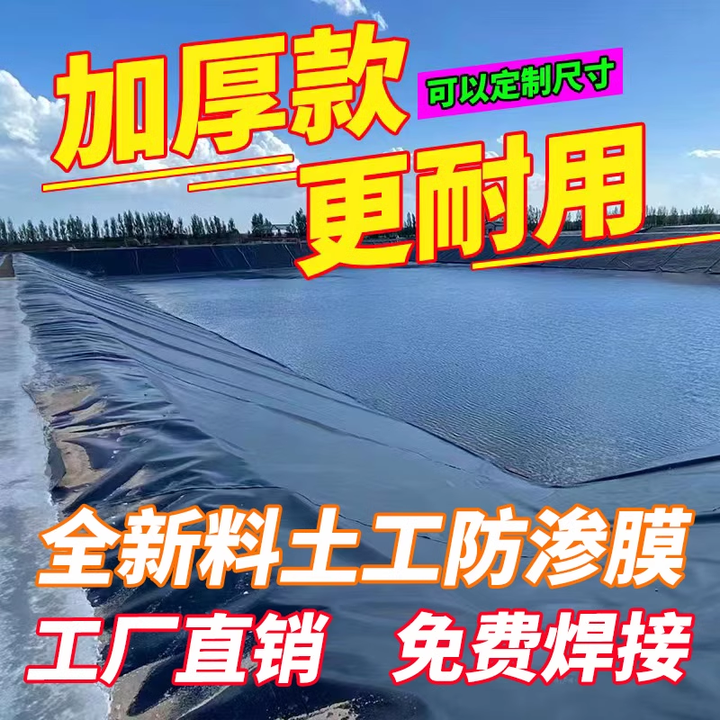 鱼塘防渗膜黑色防水土工膜鱼池护坡屋顶防漏养殖蓄水池专用防水布-封面