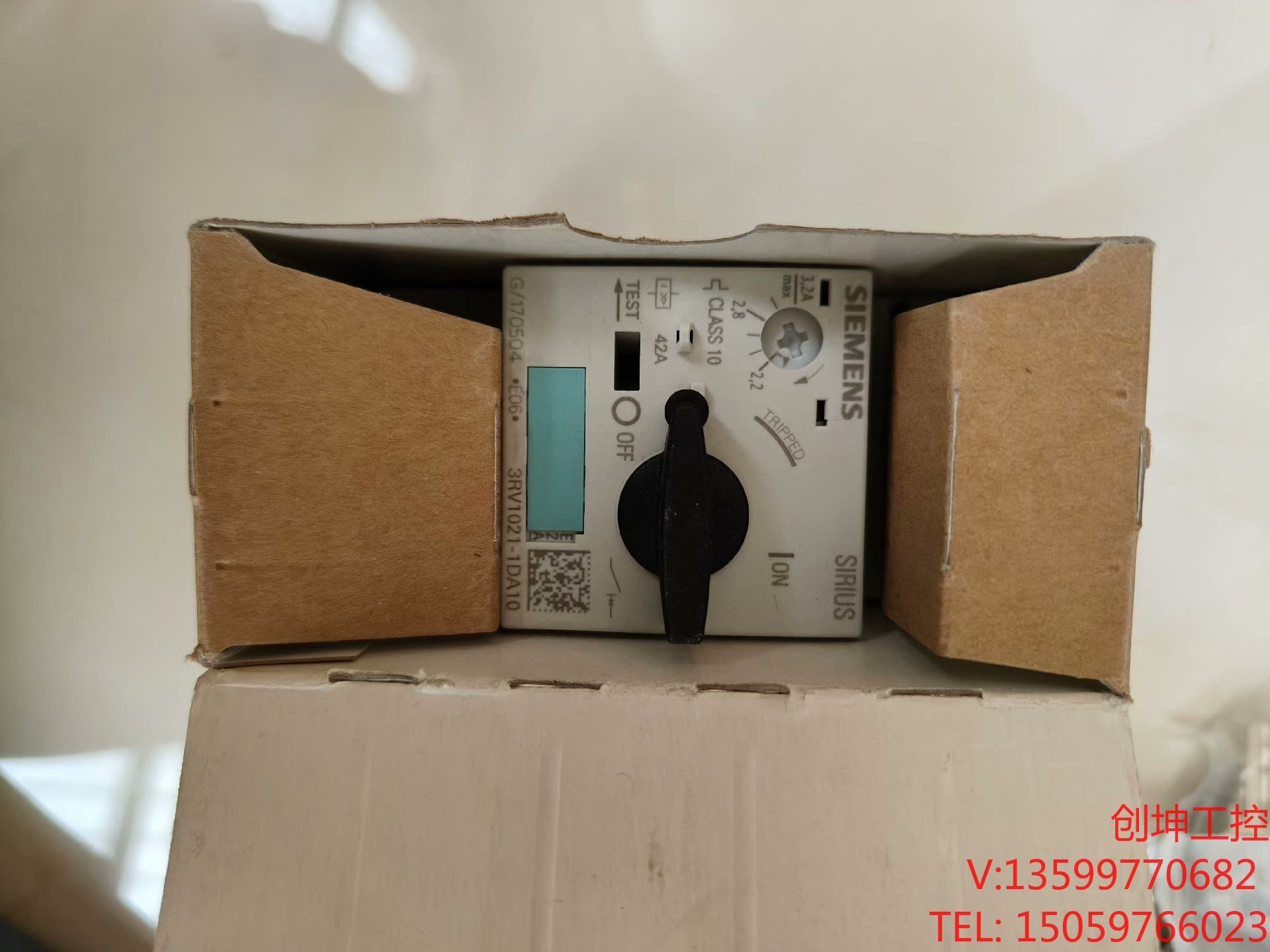 （创坤设备）西门子断路器3RV1021-1DA10正品未使用2.2-3.电
