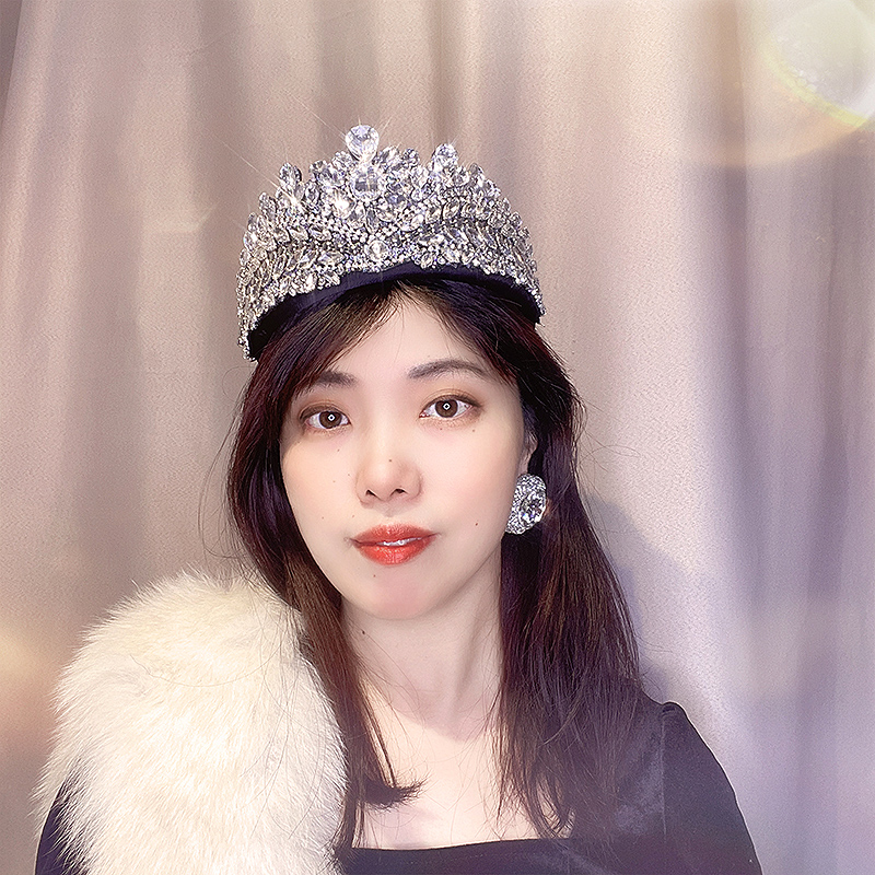 复古风头饰民族风高档时尚百搭发箍镶钻气质皇冠纯手工2024新款