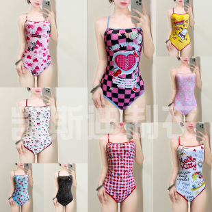 2025款 竞速合集多色可爱小胸连体专业运动舞蹈游泳衣女训练服泳装