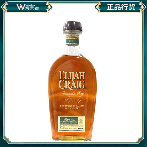 爱利加小批量黑麦威士忌ELIJAH CRAIG Straight Rye 美国进口洋酒