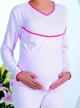 春秋季特价 产妇月子 喂奶纯棉 孕妇哺乳睡衣秋衣秋裤家居服套装