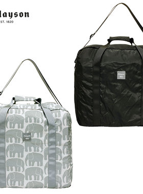 日单可折叠轻便不易沾水黑色设计师款旅行袋单肩女包0787