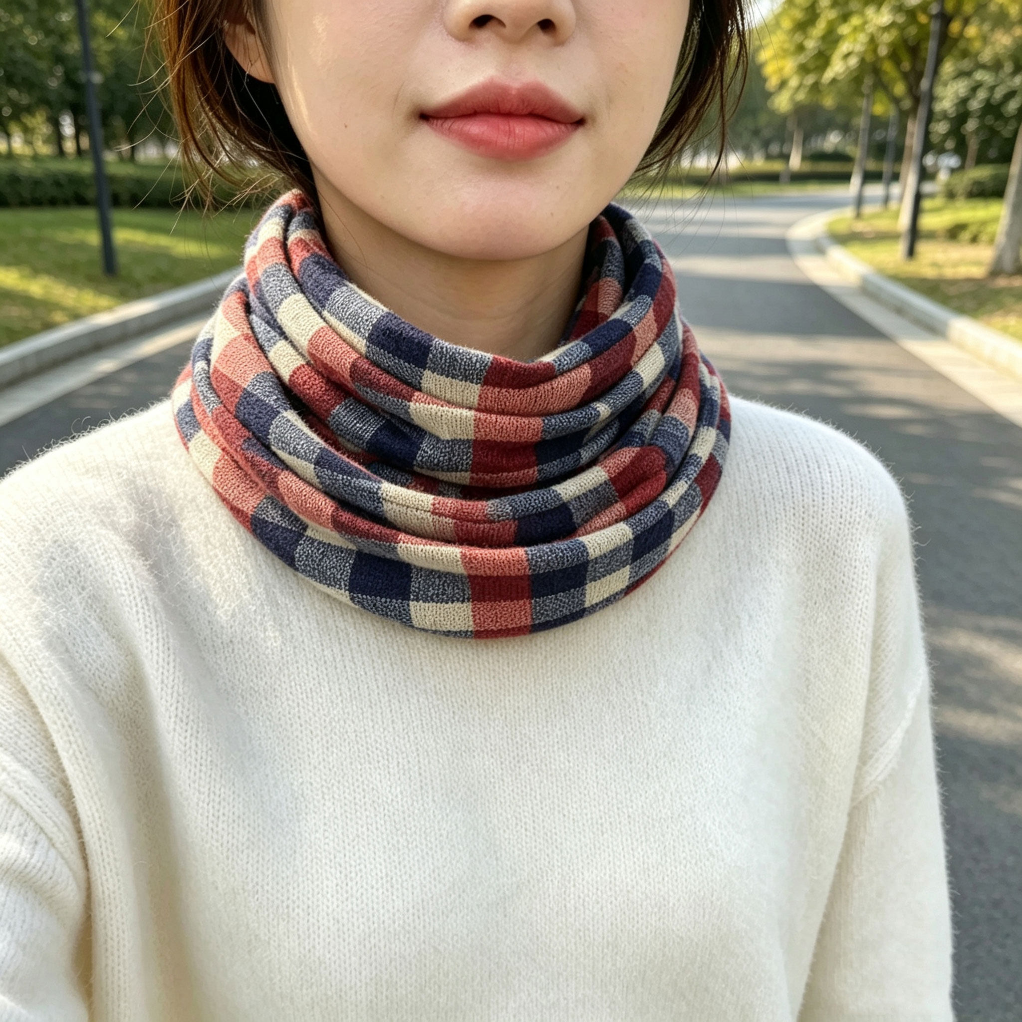 男女秋冬护颈围巾套头围脖户外骑行帽保暖防风加绒脖套复古堆堆帽