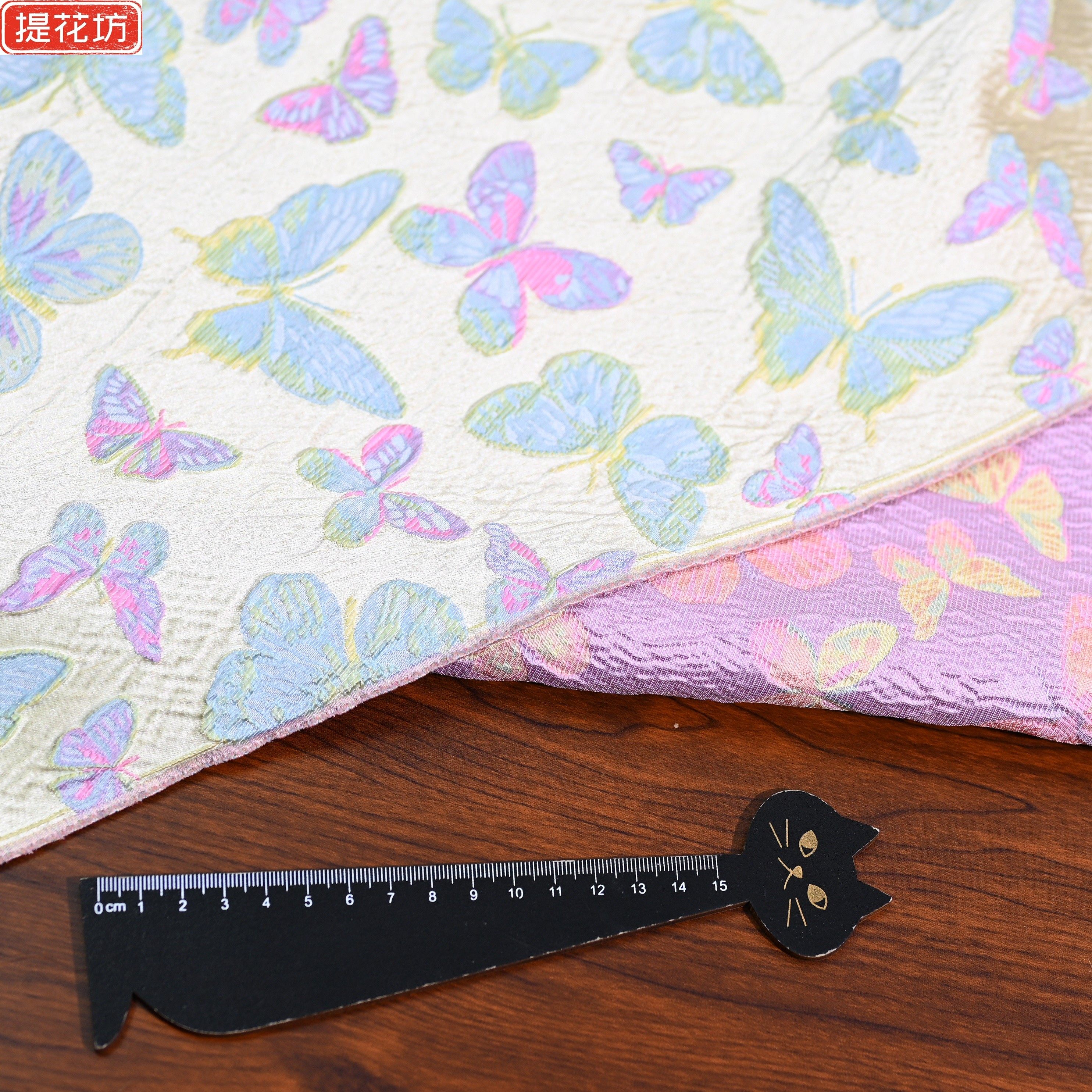 新款少女感小蝴蝶撞色小吊带化妆包提花布优雅连衣裙鞋帽装饰面料,居家布艺,海绵垫/布料/面料/手工diy,淘宝优惠券,粉丝福利购,淘宝优惠卷