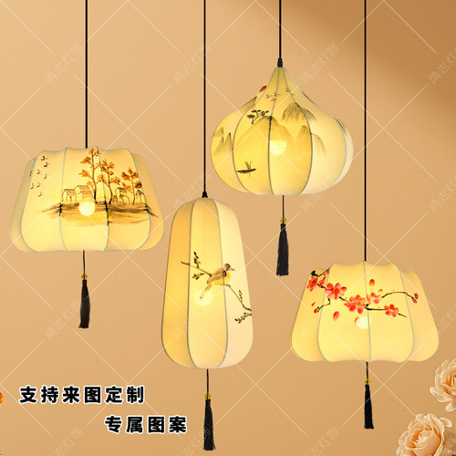 中式手绘宋氏美学吊灯定制