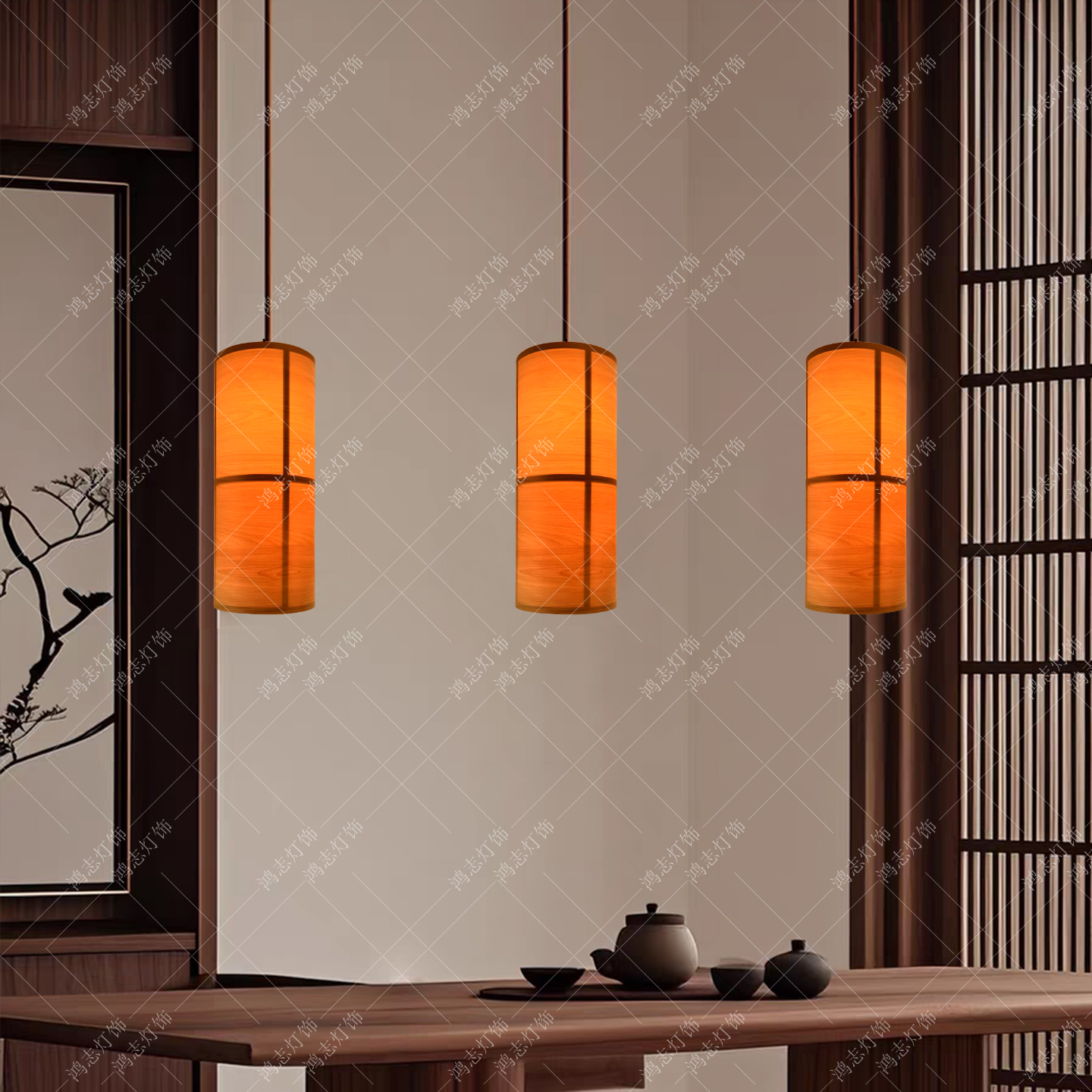 新中式餐厅吊灯中国风卧室床头灯