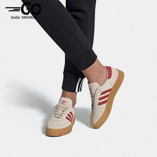 Adidas/阿迪达斯正品 三叶草夏季女子舒适耐磨运动休闲板鞋FU9746