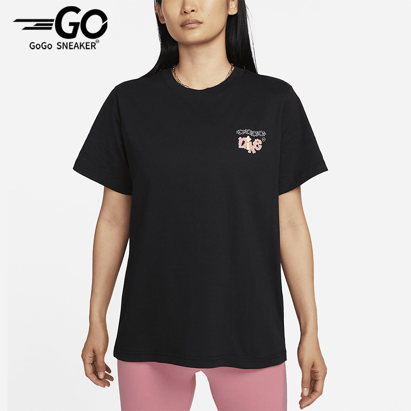 耐克女子运动时尚简约圆领短袖