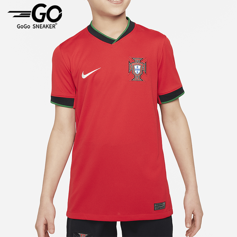 Nike/耐克正品Dri-FIT 大童夏季休闲透气简约足球球衣FJ4371-657