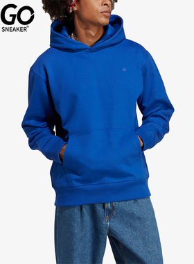 Adidas/阿迪达斯正品三叶草男士加绒保暖宽松连帽卫衣IC4997