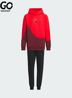 Adidas/阿迪达斯正品儿童连帽舒适运动休闲套装IT4051