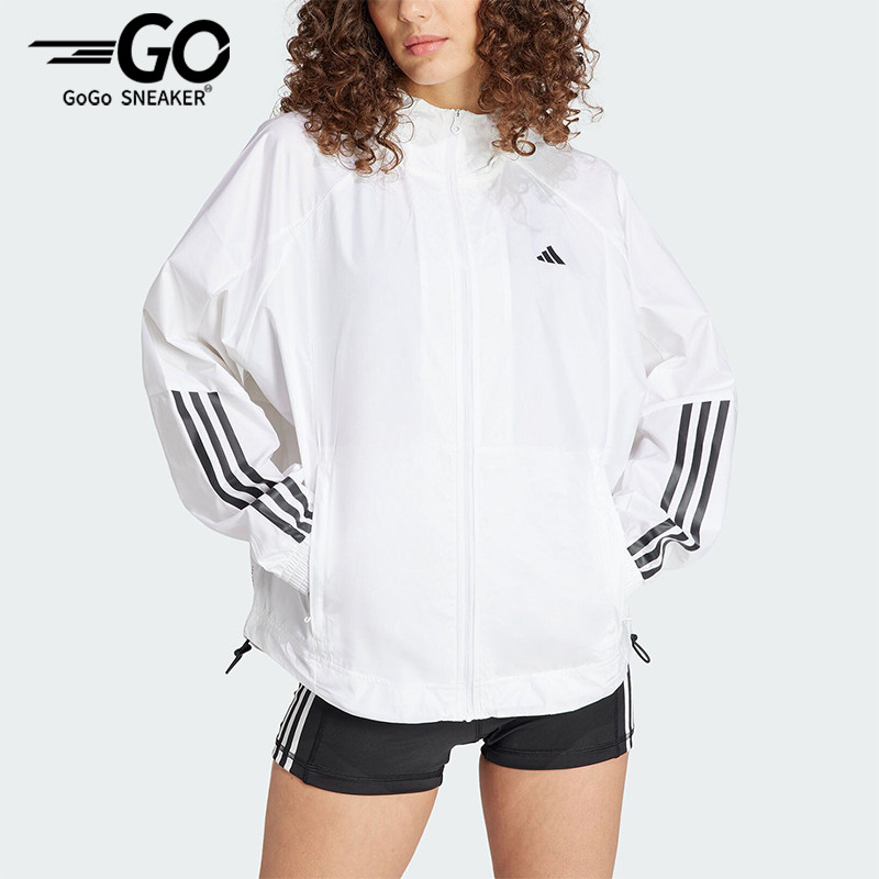 阿迪达斯女士连帽健身夹克