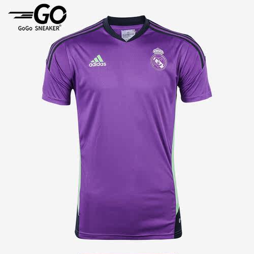 Adidas/阿迪达斯正品男子足球训练透气运动短袖T恤HT8809