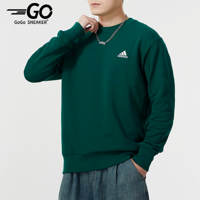 阿迪达斯男士宽松卫衣套头衫