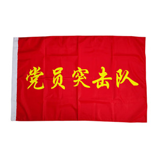 志愿者旗子订做青年突击队工人先锋号党员突击队旗帜支部红旗旗杆