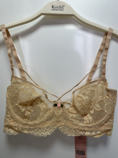 伊丝艾拉内衣70C超薄水晶杯有钢圈单层围性感蕾丝