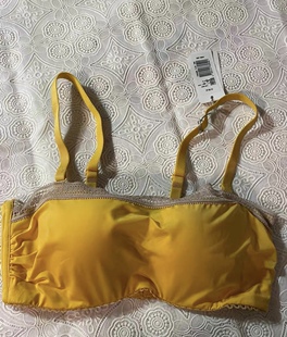 芬狄诗内衣75B有钢圈中厚聚拢抹胸式 肩带可卸