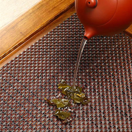 PVC中式茶盘茶席 茶叶渣垫防水隔茶渣网茶台垫子茶垫功夫茶具配件