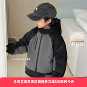 童装 衣服韩版 棉服外套 儿童男童潮加厚棉衣冬装 2025海妈家秋冬新款