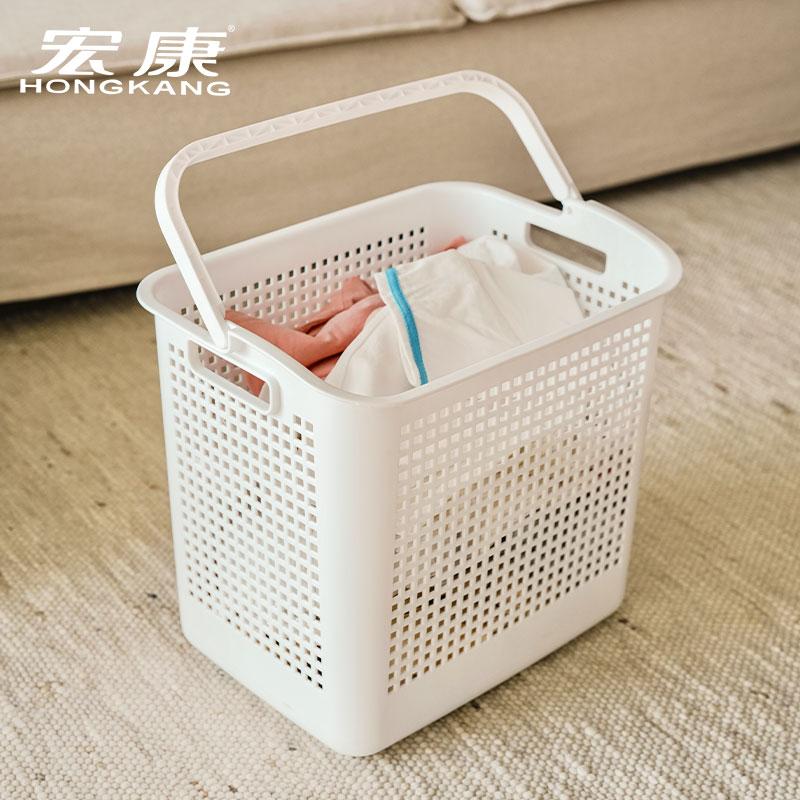 家用大号手提塑料脏衣篮子