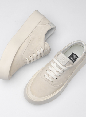 帕达索一脚蹬男鞋2025新款乐福鞋透气布鞋懒人鞋休闲小白鞋240543