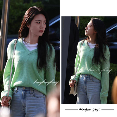 骄阳似我赵今麦聂曦光绿色毛衣女