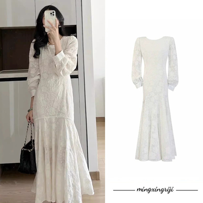 2025夏季法式茶歇温柔风连衣裙子
