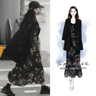 黑色西装 迪丽热巴同款 外套 新品 2025春装