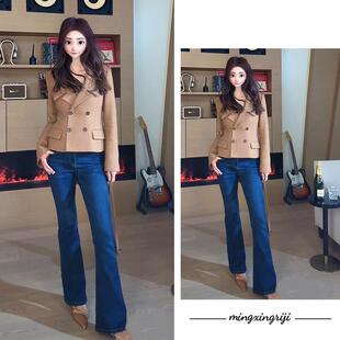 “林肯庄园”高比例澳洲羊毛呢立裁首收腰西装外套SC22940